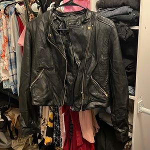 Faux leather jacket/biker jacket